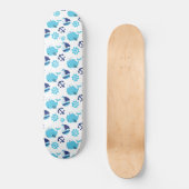 Skateboard Motif De Baleines, Beaux Baleines, Baleines Bleues (Recto)