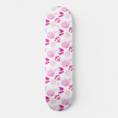 Skateboard Motif De Baleines, Beaux Baleines, Baleines Roses (Recto)