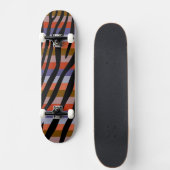 Skateboard Motif de bande de couleur rétro Zebra 6 (Devant)