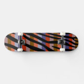 Skateboard Motif de bande de couleur rétro Zebra 6 (Horz)