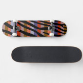 Skateboard Motif de bande de couleur rétro Zebra 6 (Horz)