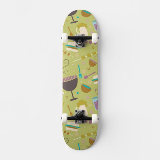 Skateboard Motif de barbecue (Recto)