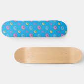 Skateboard Motif de beignet de bleu de ciel (Horz)