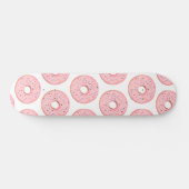 Skateboard Motif de beignets roses (Horz)