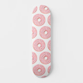 Skateboard Motif de beignets roses (Recto)