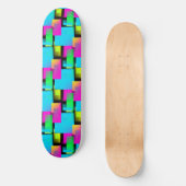 Skateboard Motif de bloc Abstrait rétroactif (Recto)