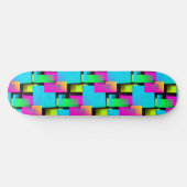Skateboard Motif de bloc Abstrait rétroactif (Horz)