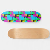 Skateboard Motif de bloc Abstrait rétroactif (Horz)