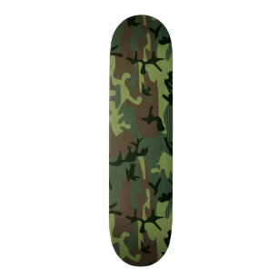 Skateboard Motif de brun de vert de Camo de camouflage