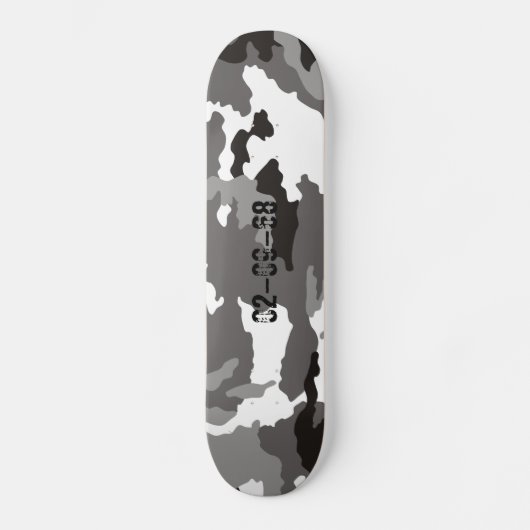 Skateboard Motif de camouflage gris (Recto)