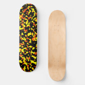 Skateboard Motif de camouflage jaune et orange tendance (Recto)