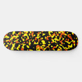 Skateboard Motif de camouflage jaune et orange tendance (Horz)