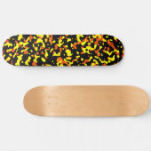 Skateboard Motif de camouflage jaune et orange tendance (Horz)