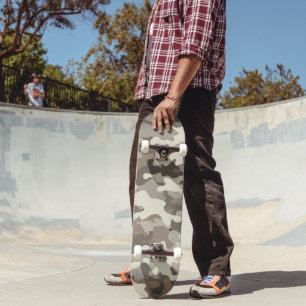 Skateboard Motif de camouflage militaire d'hiver