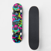 Skateboard Motif de camouflage néon (Recto)