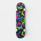 Skateboard Motif de camouflage néon (Recto)