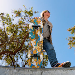 Skateboard Motif de camouflage numérique urbain à haut contra