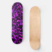 Skateboard Motif de Camouflage rose et violet moderne (Recto)