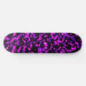 Skateboard Motif de Camouflage rose et violet moderne (Horz)