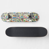 Skateboard Motif de carte de ville (Horz)