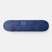 Skateboard Motif de carte mère Geek bleu (Horz)