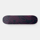 Skateboard Motif de carte topographique (Horz)
