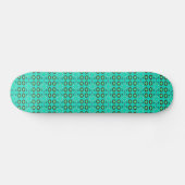 Skateboard motif de cercle de turquoise (Horz)