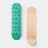 Skateboard motif de cercle de turquoise (Recto)