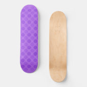 Skateboard Motif de cercles violets défraîchi (Recto)