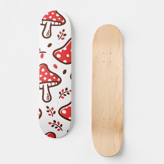 Skateboard Motif de champignons (Recto)