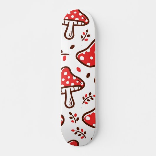 Skateboard Motif de champignons (Devant)
