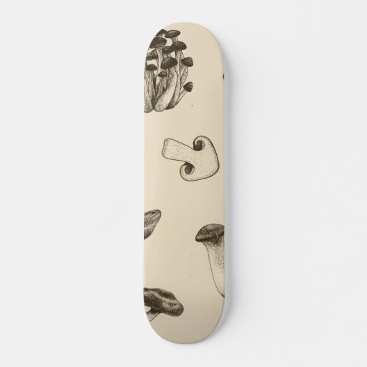 Skateboard Motif de champignons (Devant)
