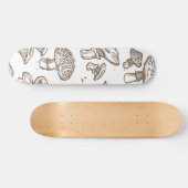 Skateboard Motif de champignons (Horz)
