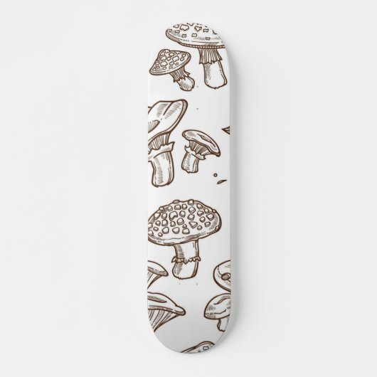 Skateboard Motif de champignons (Devant)