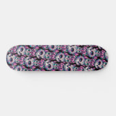 Skateboard Motif de chat crâne sucre (Horz)
