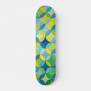 Skateboard Motif de chevauchement de cercle à l'aquarelle per