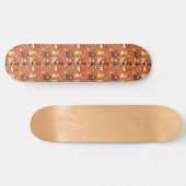 Skateboard motif de chiens arrière - plans orange. (Horz)