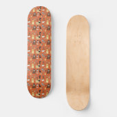 Skateboard motif de chiens arrière - plans orange. (Recto)