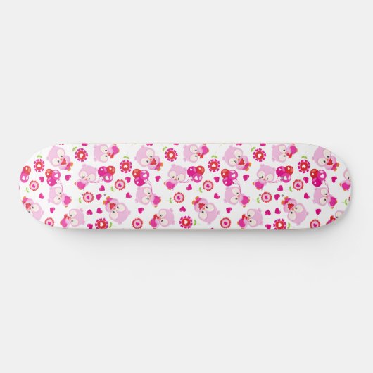 Skateboard Motif De Chouettes, Chouettes Mignonnes, Chouettes (Horz)