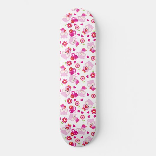Skateboard Motif De Chouettes, Chouettes Mignonnes, Chouettes (Recto)