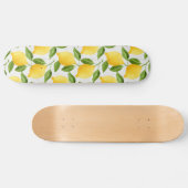 Skateboard Motif de citrons d'aquarelle (Horz)
