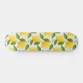 Skateboard Motif de citrons d'aquarelle (Horz)