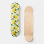 Skateboard Motif de citrons d'aquarelle (Recto)