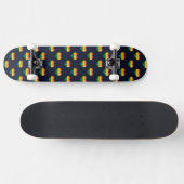 Skateboard Motif de coeur Rainbow 8 bits (Horz)