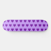 Skateboard Motif de coeur violet de fille (Horz)