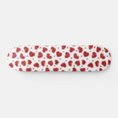 Skateboard Motif de cœurs rouges et blancs (Horz)