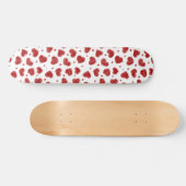 Skateboard Motif de cœurs rouges et blancs (Horz)