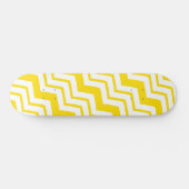 Skateboard Motif de conception de zigzag chevron blanc jaune (Horz)