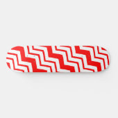 Skateboard Motif de conception en chevron zigzag blanc rouge (Horz)