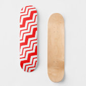 Skateboard Motif de conception en chevron zigzag blanc rouge (Recto)